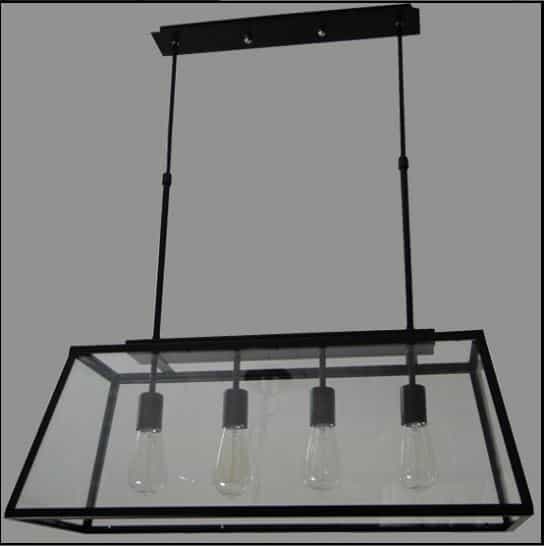 Kjell Glass Case Quadriplet Hanging Lamp