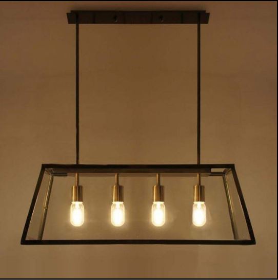 Kjell Glass Case Quadriplet Hanging Lamp