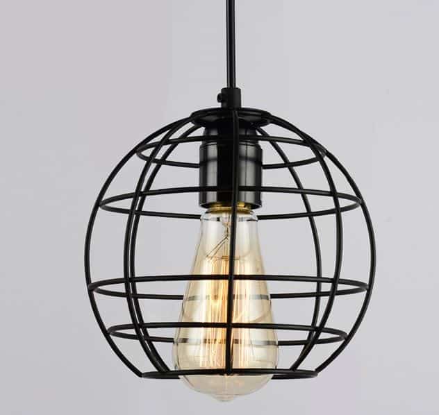 Klemon Metal Wire Cage Hanging Lamp