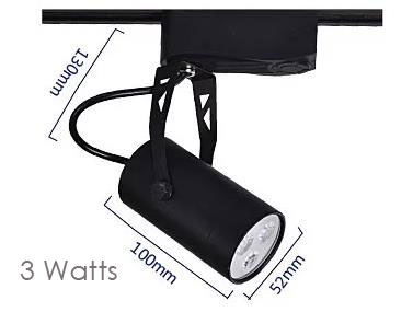 LED Tracklight Spotlight Pack (Includes 1m Track + 3 Tracklight Units)