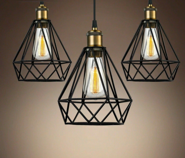 LEIKA Geometric Pendant Lamp in Black - Catalogue.com.sg