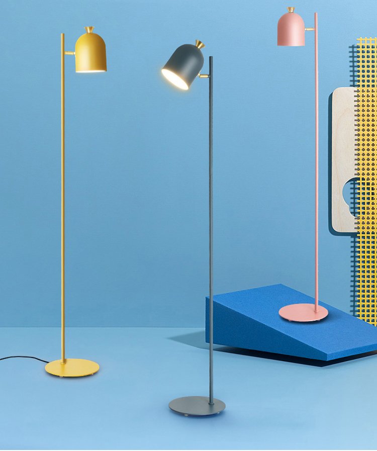 Magda Standing Modern Scandinavian Tall Pole Light