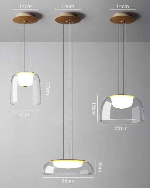 Maiken Modern Glass Shade Pendant Light