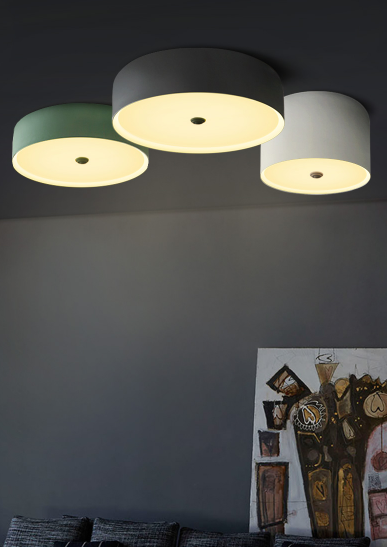 Marit Modern Soft Drum Shade Ceiling Light