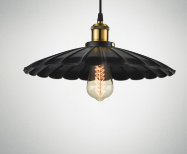 Massima Vintage Scalloped Umbrella Shade Pendant Lamp