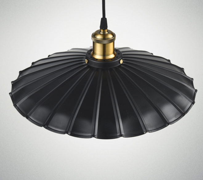 Massima Vintage Scalloped Umbrella Shade Pendant Lamp