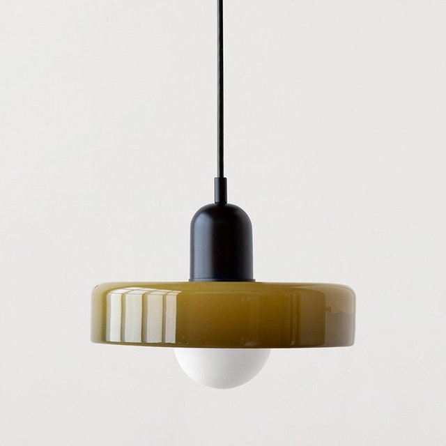 Medieval Colored Pendant Lamp Danish Designer Glass Hanging Light Dining Room Home Bedroom Living Room Decorative Fixtures