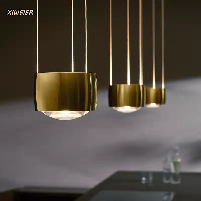 Minimalist Postmodern Restaurant Living Room LED Light Study Bedside Lamp Magic Ball Decorative Metal Luster Chandelier