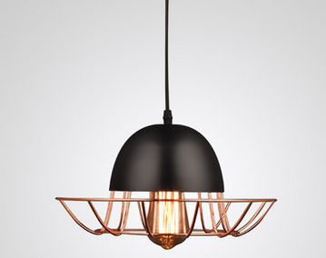 Mogens Industrial Metal Caged Pendant Light