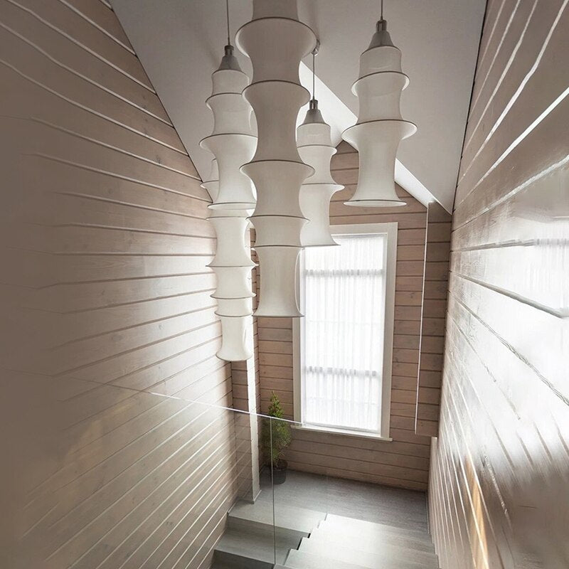 Nordic Minimalist Fabric Wabi Sabi Led Pendant Lights Living Dining Room Loft Home Decor Chandelier Bedroom Corner Bedside Lamp