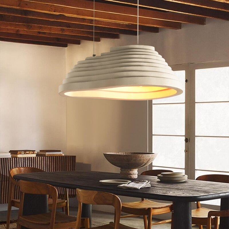 Nordic Wabi Sabi Led Restaurant Bar Chandelier Dining Room Loft Home Decor Pendant Lights Indoor Lighting Hanging Lamp Fixture