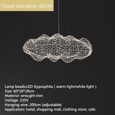 Nordic replica lamp Art floating lamp Designer Pendant Lights Creative Bedroom Hotel Hall Restaurant Bar cloud light fixtures