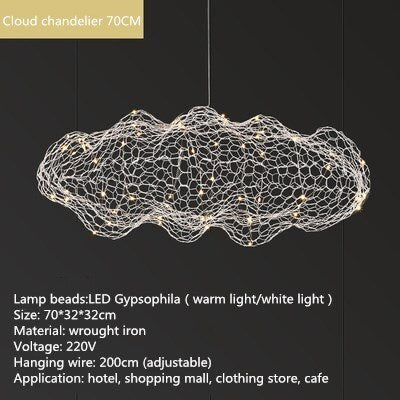 Nordic replica lamp Art floating lamp Designer Pendant Lights Creative Bedroom Hotel Hall Restaurant Bar cloud light fixtures