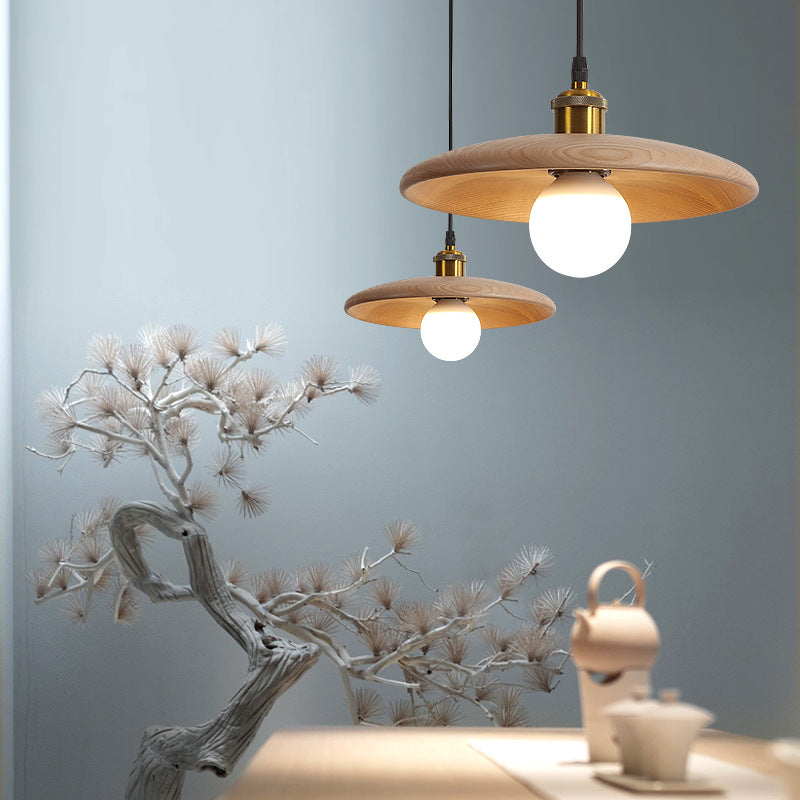 LED North-European Classic Wood Pendant Light