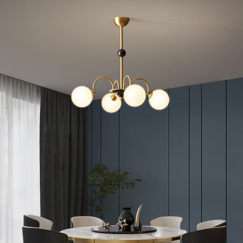 LED Modern Multi-sphere Decorative Brass Pendant Light