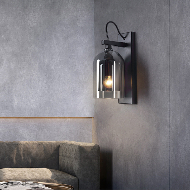 LED North European Modern Glass Cage Decorative Wall Light