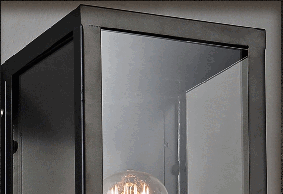 BÖRJE Pandora Glass Box Single Wall Lamp