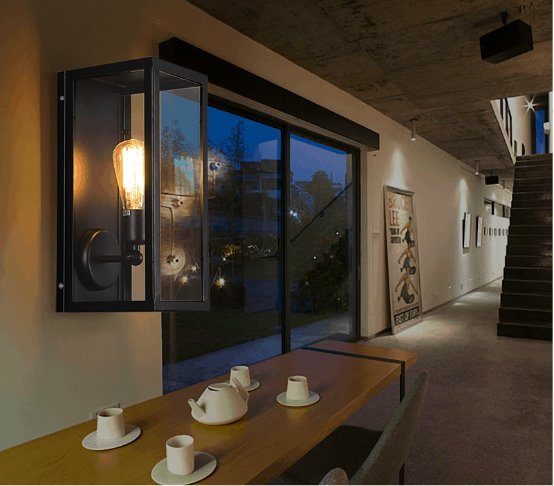 BÖRJE Pandora Glass Box Single Wall Lamp
