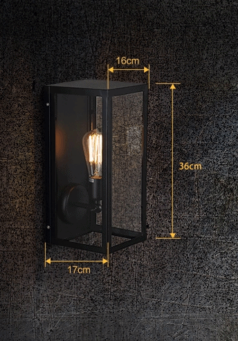 BÖRJE Pandora Glass Box Single Wall Lamp