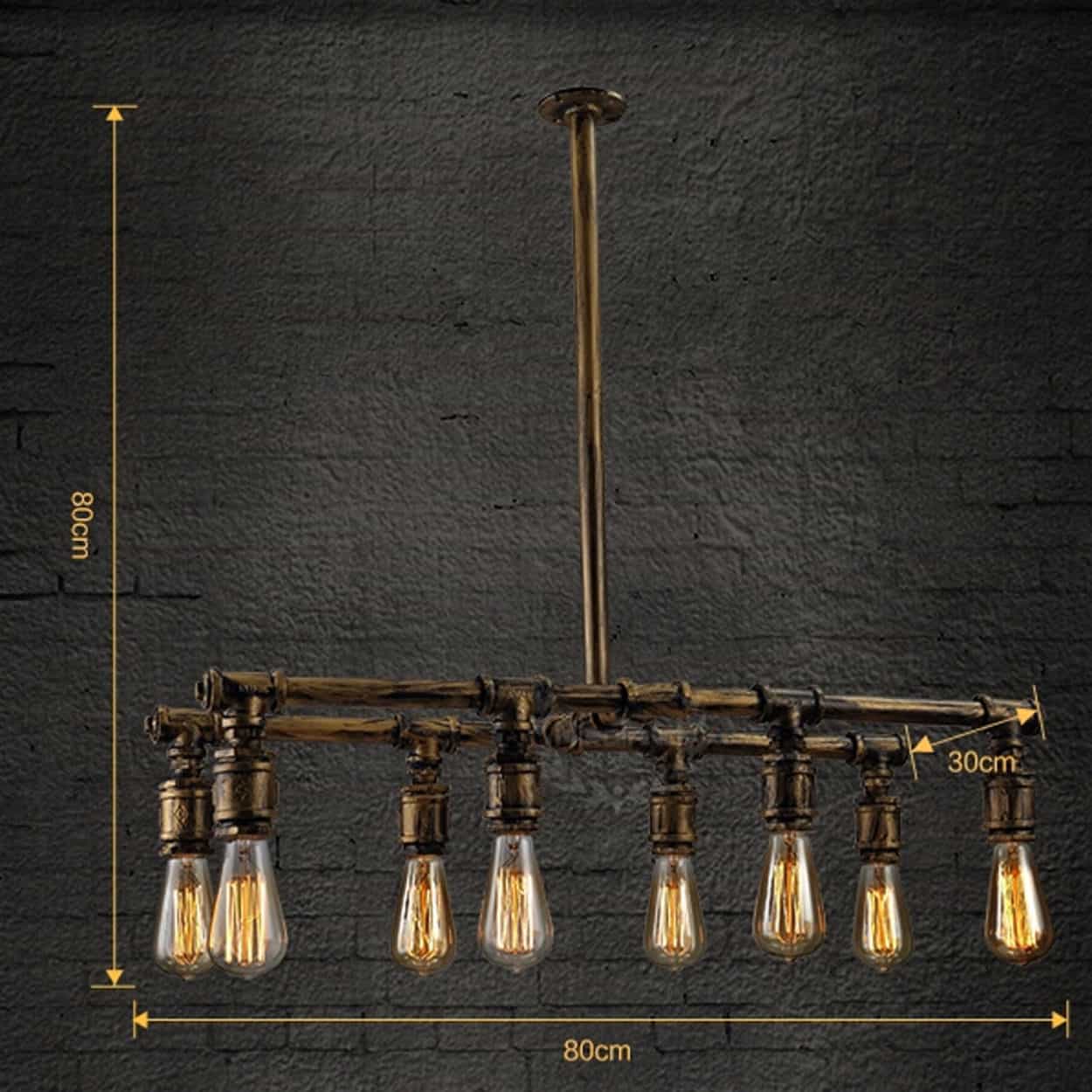 Pipeonie Industrial Pipes Hanging Lamp