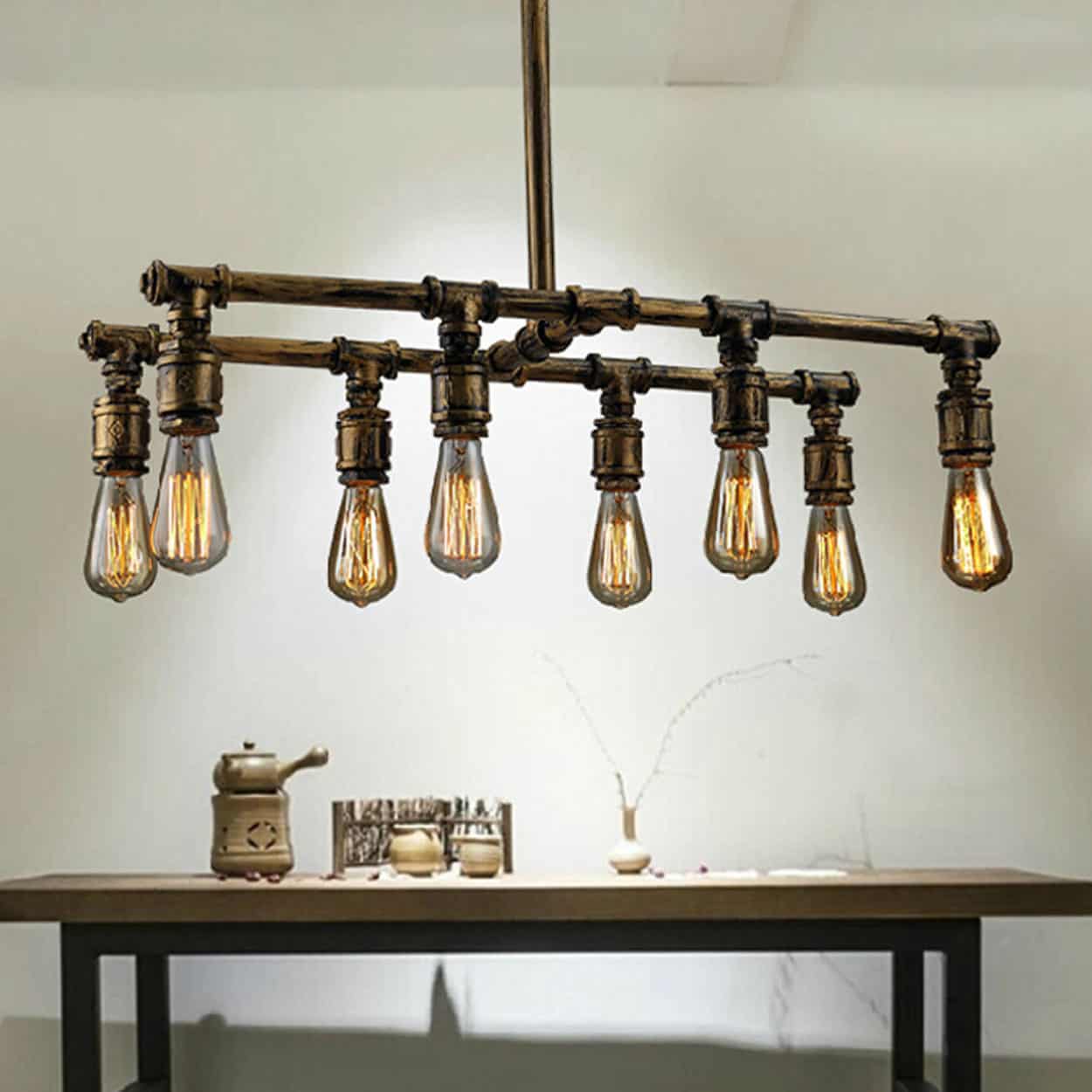 Pipeonie Industrial Pipes Hanging Lamp