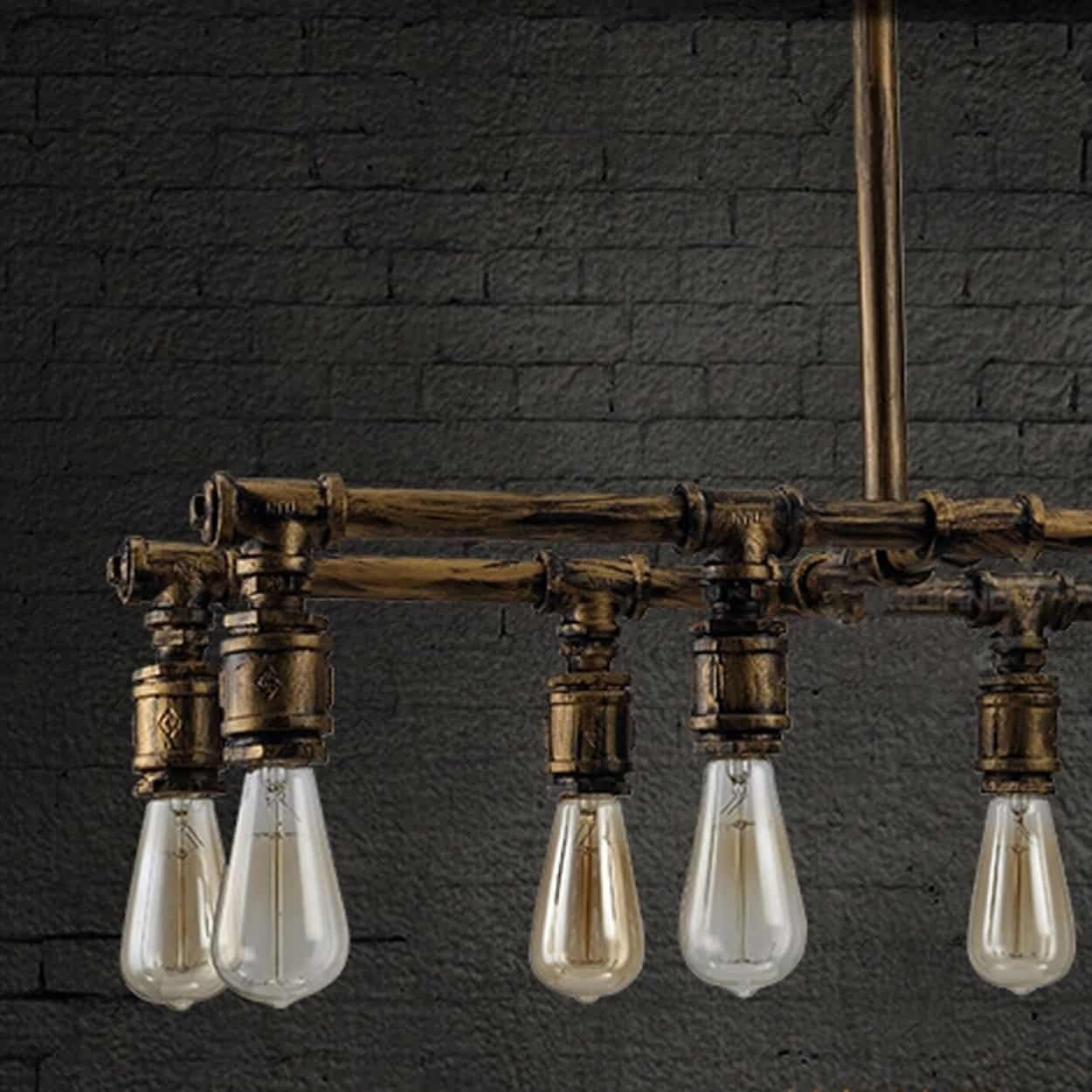 Pipeonie Industrial Pipes Hanging Lamp