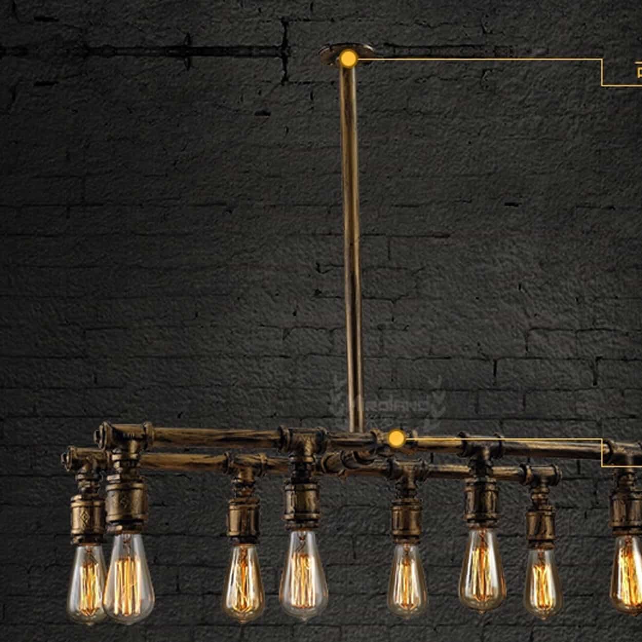 Pipeonie Industrial Pipes Hanging Lamp