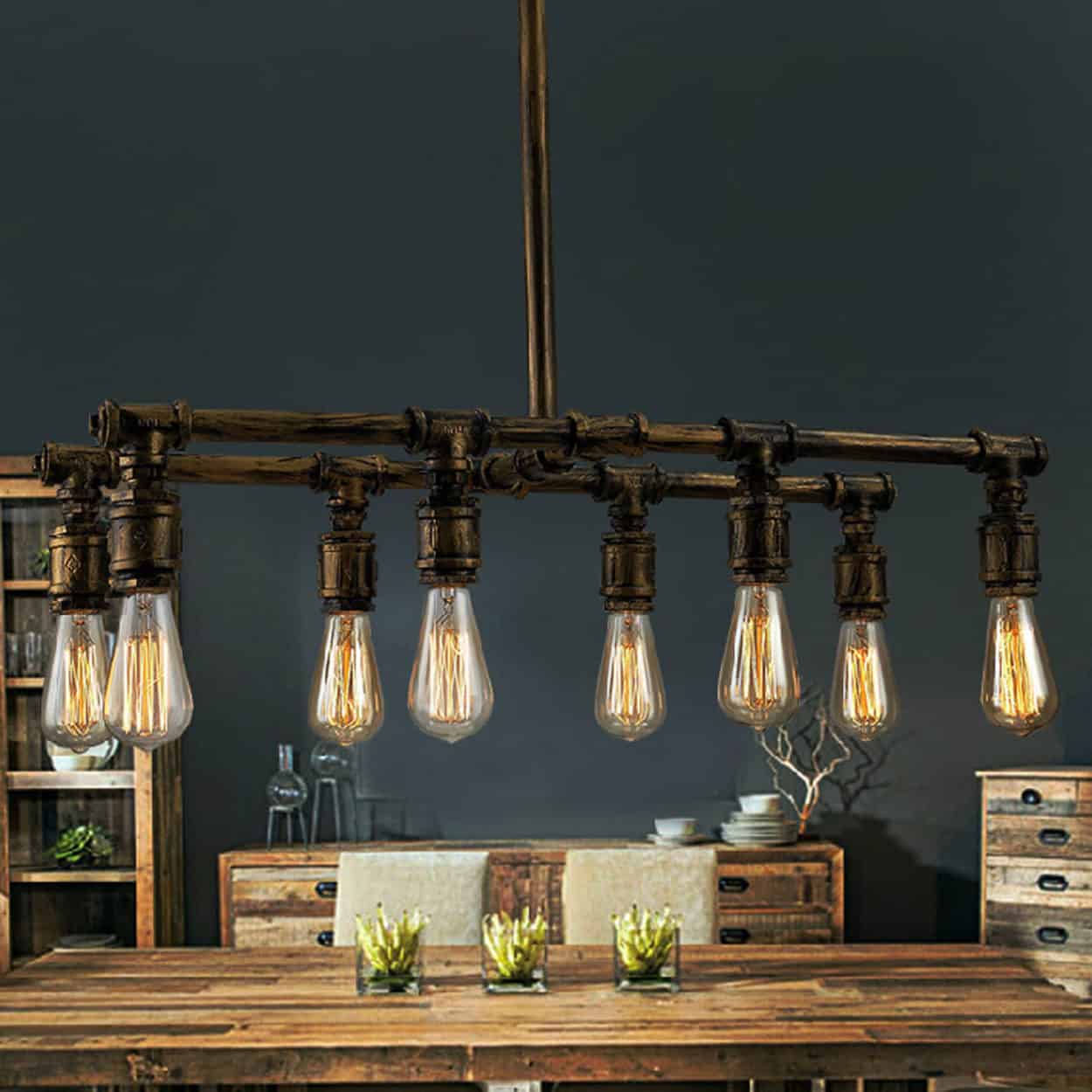 Pipeonie Industrial Pipes Hanging Lamp