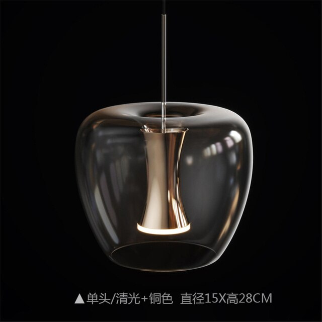 Postmodern Design Clear Glass Led Pendant Lights Luxury Living Room Restaurant Kitchen Loft Decor Spots Hanging Lamp Fixtures