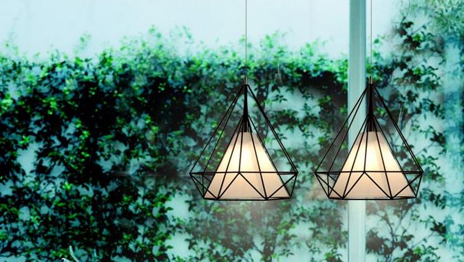 Klas Pyramid Cage Hanging Lamp
