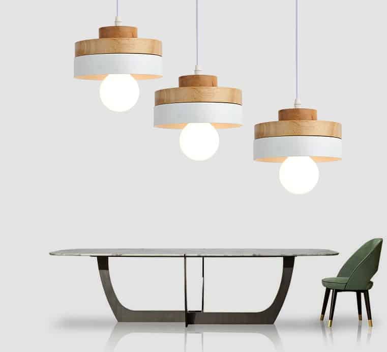 Ranusa Nordic Wood-top Pendant Lamp