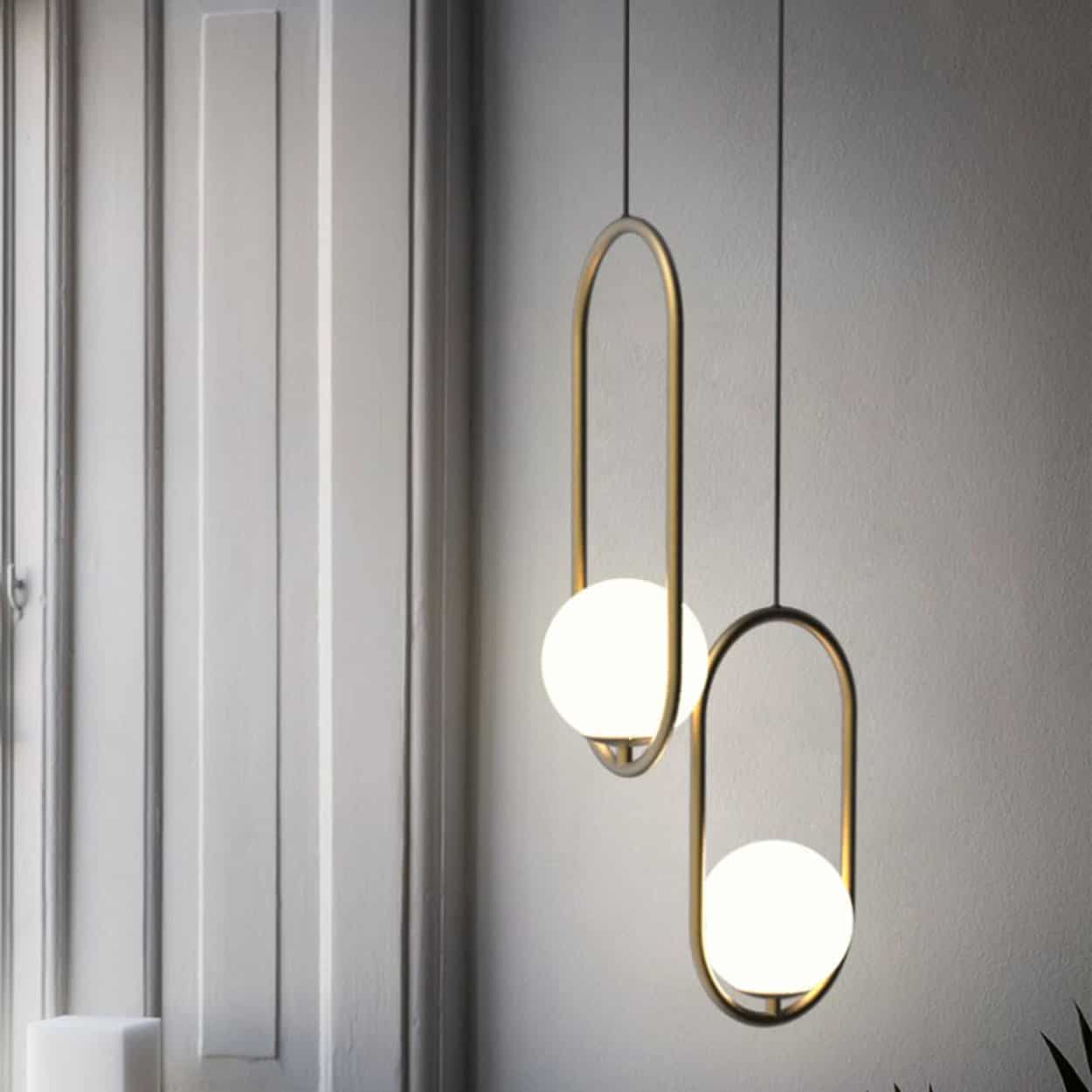 Insuppar Oval Ring Ball Pendant Lamp