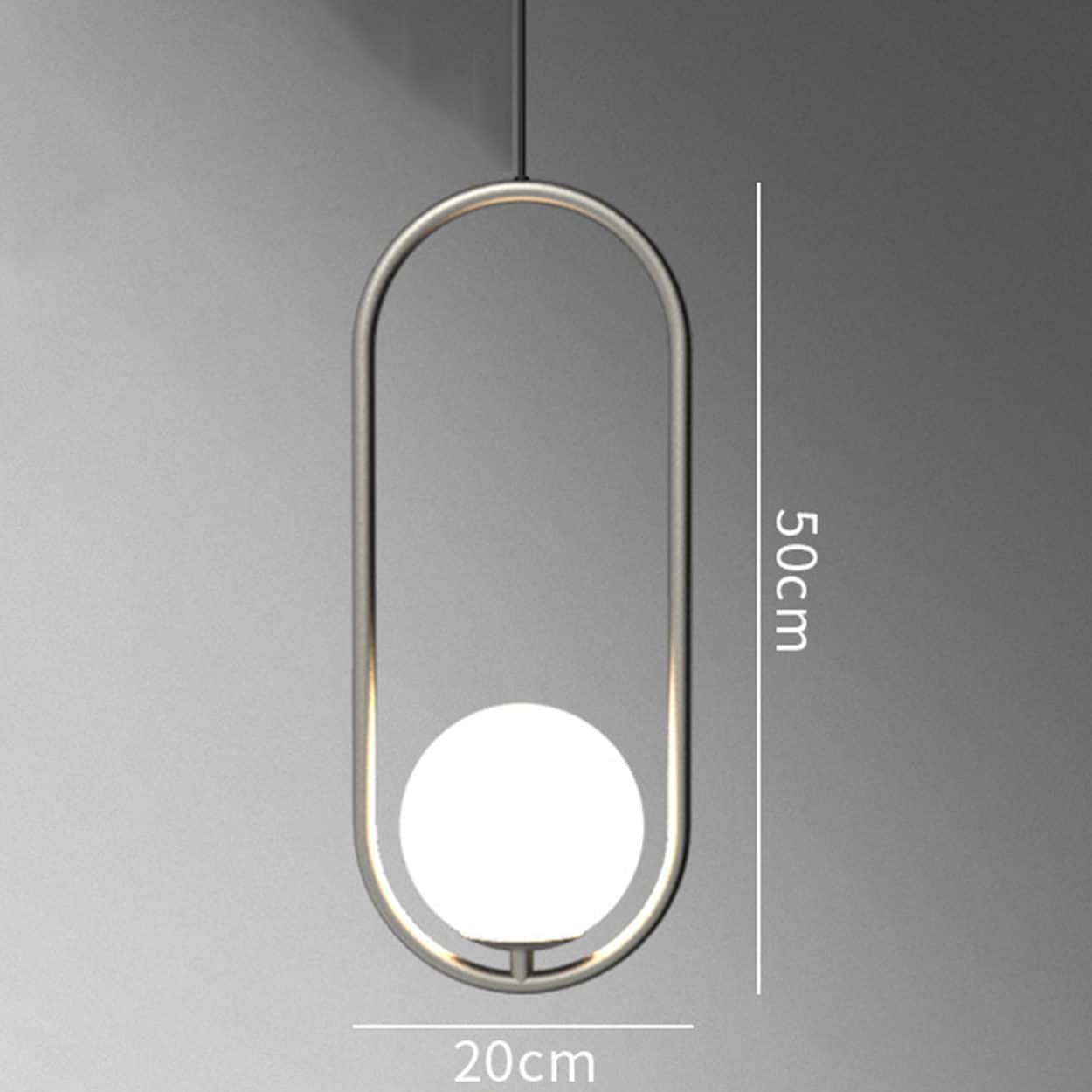 Insuppar Oval Ring Ball Pendant Lamp