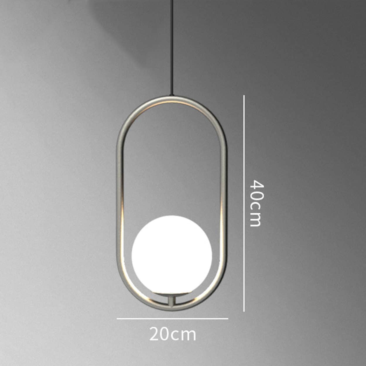 Insuppar Oval Ring Ball Pendant Lamp