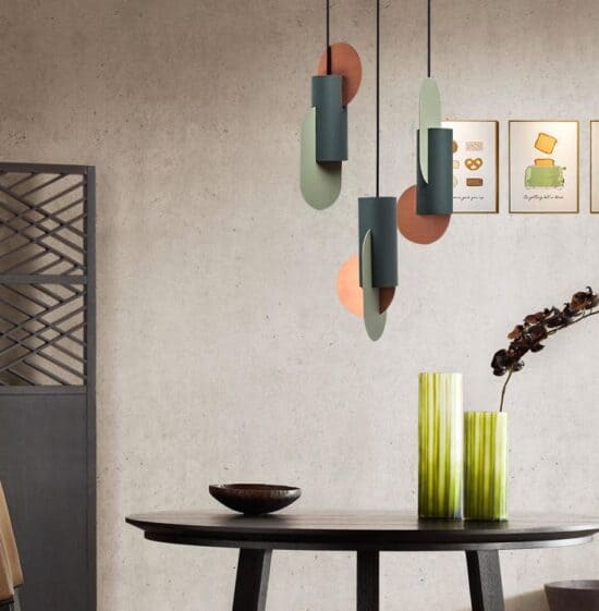 Pernille Coloured Shapes Tall Vase Pendant Lamp