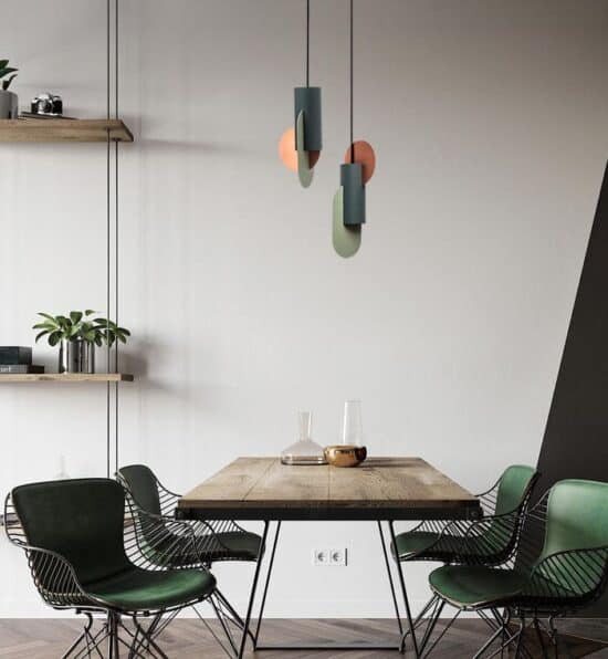 Pernille Coloured Shapes Tall Vase Pendant Lamp