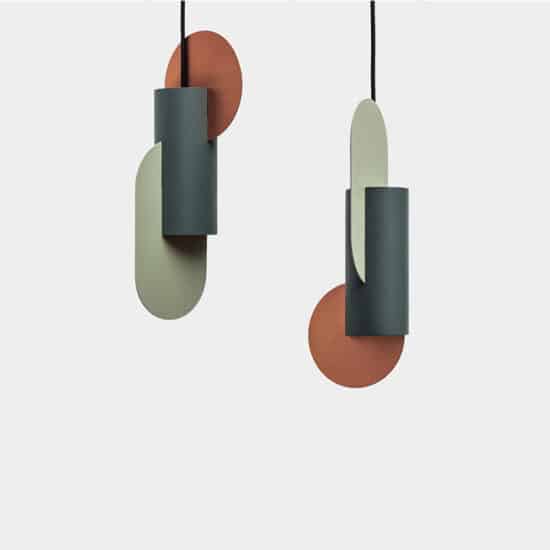 Pernille Coloured Shapes Tall Vase Pendant Lamp