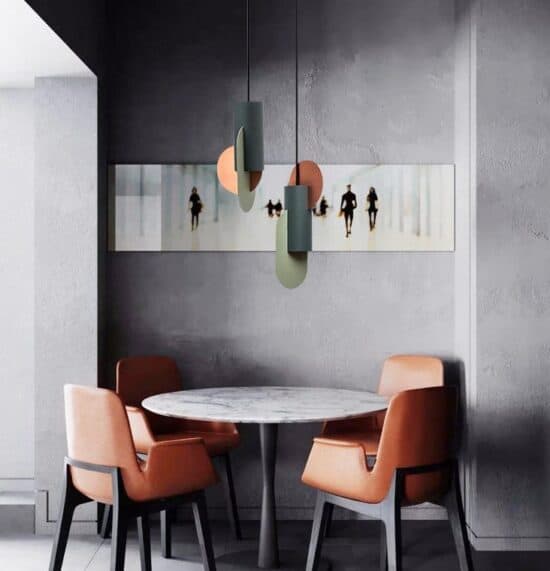 Pernille Coloured Shapes Tall Vase Pendant Lamp
