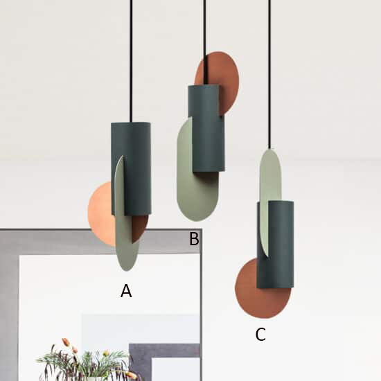 Pernille Coloured Shapes Tall Vase Pendant Lamp