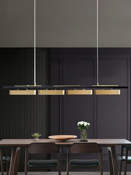 Hoveedo Modern Sleek Long Bar Pendant Lamp
