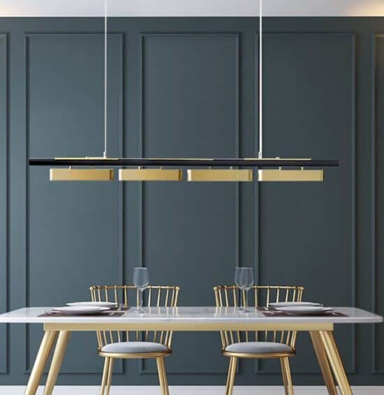 Hoveedo Modern Sleek Long Bar Pendant Lamp