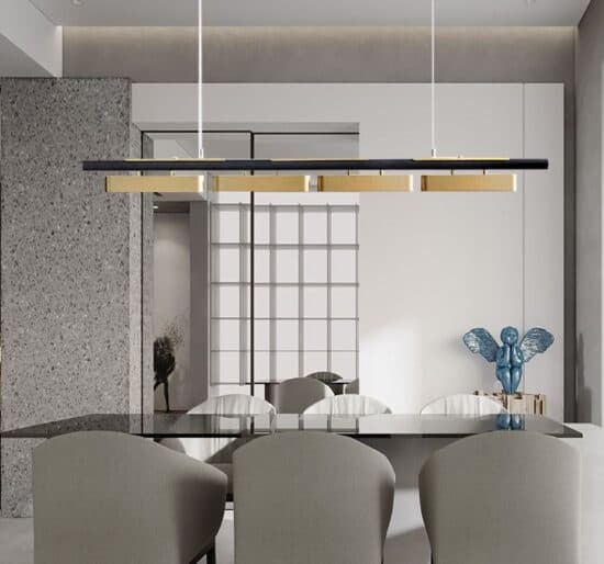 Hoveedo Modern Sleek Long Bar Pendant Lamp