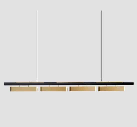 Hoveedo Modern Sleek Long Bar Pendant Lamp