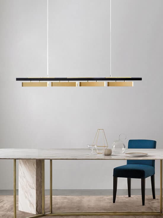 Hoveedo Modern Sleek Long Bar Pendant Lamp