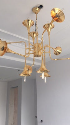 Bohemian Rhapsody, Unique Metal Trumpet LED Chandelier Light Post-modern Home Decor