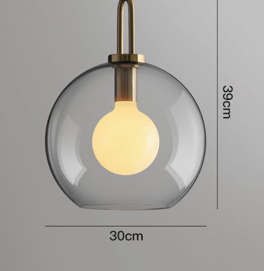 TORDIS U-loop Clear Glass Pendant Lamp