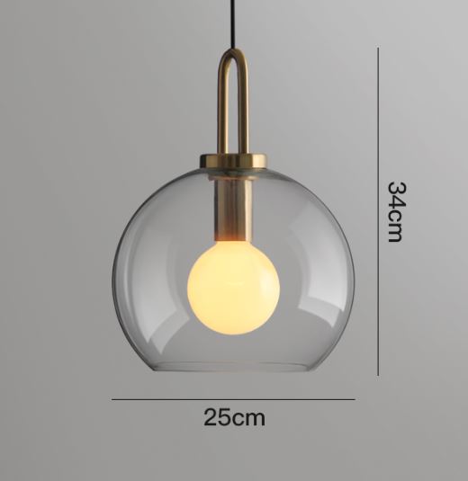 TORDIS U-loop Clear Glass Pendant Lamp