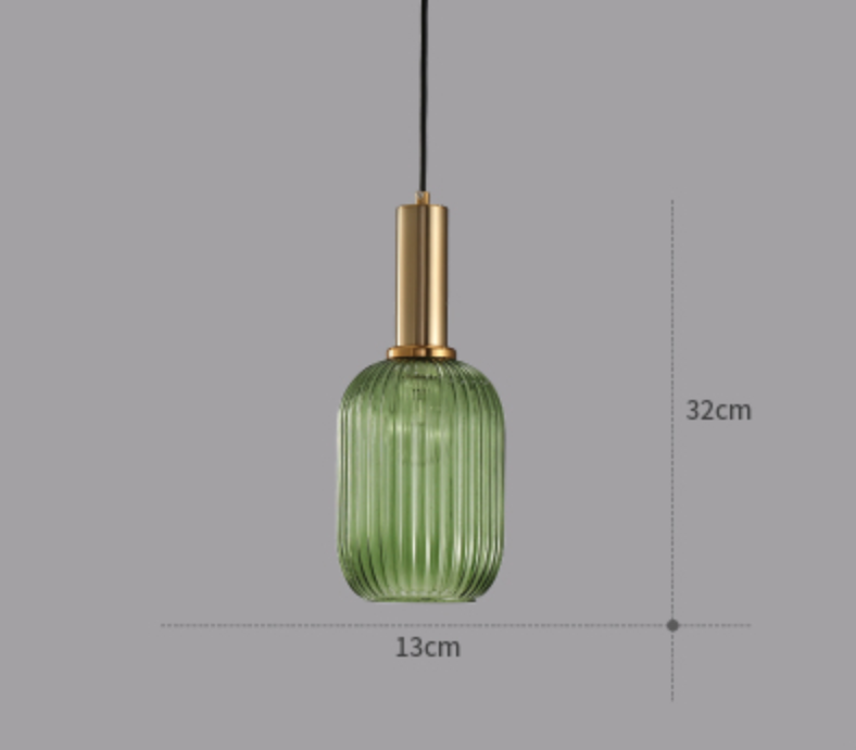 Torunn Textured Glass Perfume Bottle Pendant Light