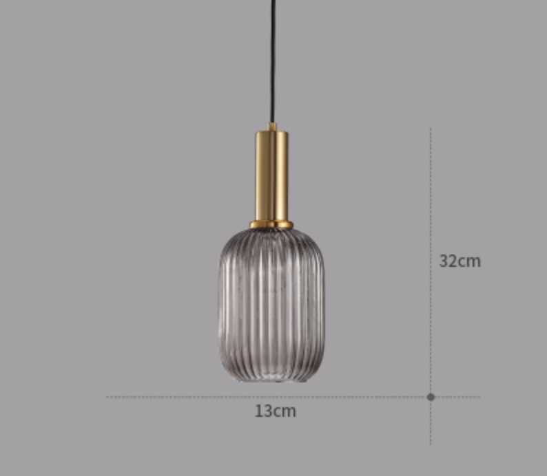 Torunn Textured Glass Perfume Bottle Pendant Light