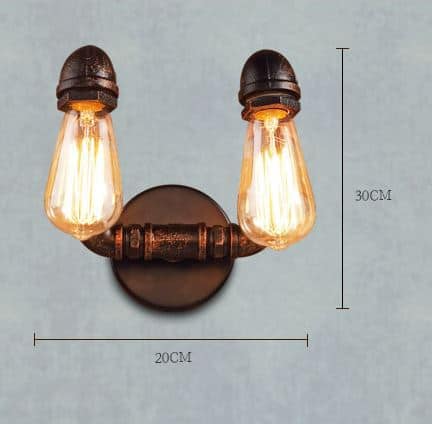 VIDAR Twin Head Wall Industrial Pipe Lamp